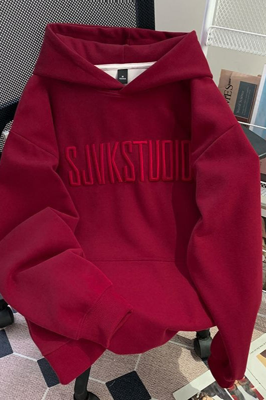 Oversized Casual Print Hoodie Main image
