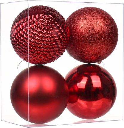 Blue Christmas Ball Ornaments - Set of 2