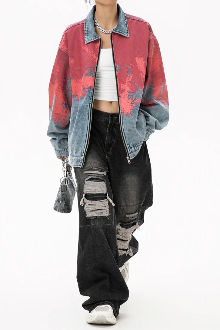 Casual Washed Denim Jacket Main image