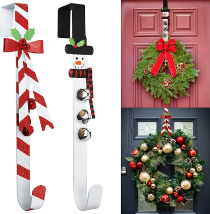 Metal Wreath Hanger Set for Front Door Christmas Decoration