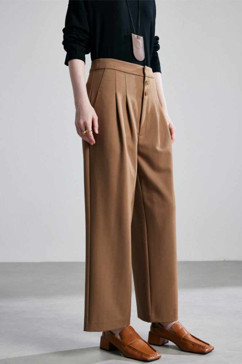 Relaxed Straight Wool Twill Multi Match Suit Pants Main image