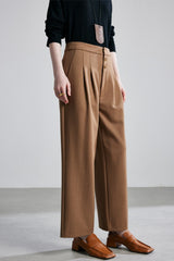 Relaxed Straight Wool Twill Multi Match Suit Pants