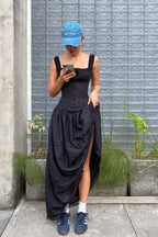 Beach Cotton Tank Maxi Dress
