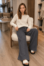 Thickened Wool High Waist Knit Pants