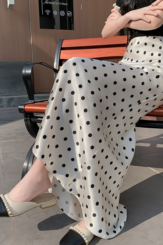 High-Waist Polka Dot Fish Tail Skirt Main image