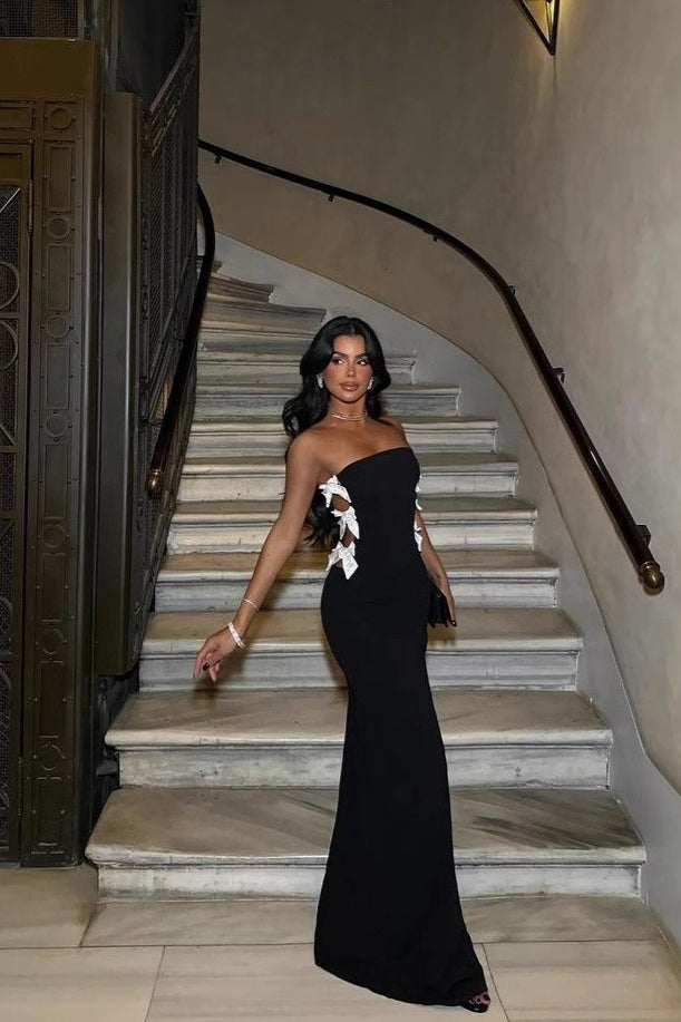 Off Shoulder Hollow Bow Mermaid Bandage Formal Dress Main image