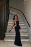 Off Shoulder Hollow Bow Mermaid Bandage Formal Dress