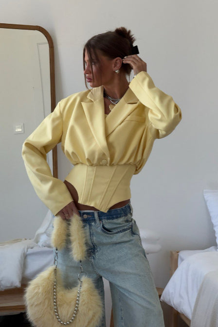 Solid Color Short Casual Blazer Main image