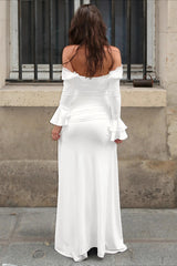 Long Sleeve Lace V-Neck Birthday Dress