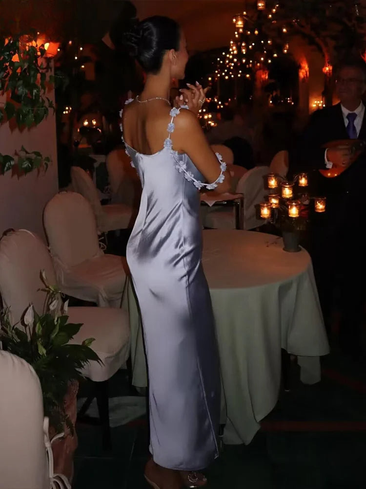 Draped Strap Neck Solid Midi Dress