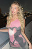 Pink Graphic Asymmetric Cami Bodycon Mini Dress