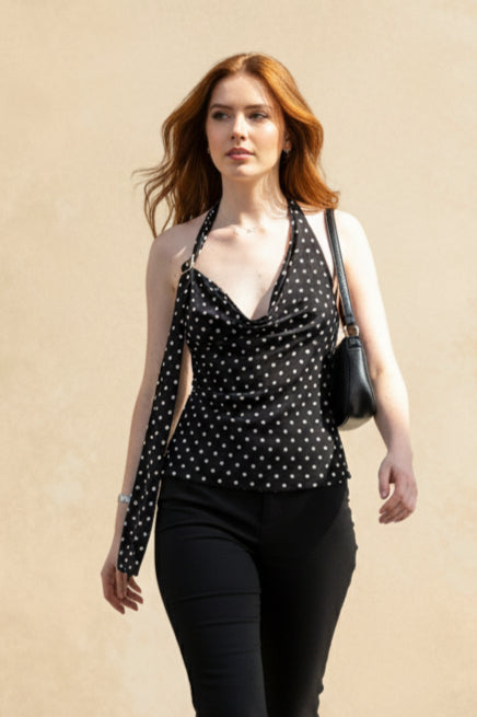 Polka Dot V Neck Cami Blouse Main image