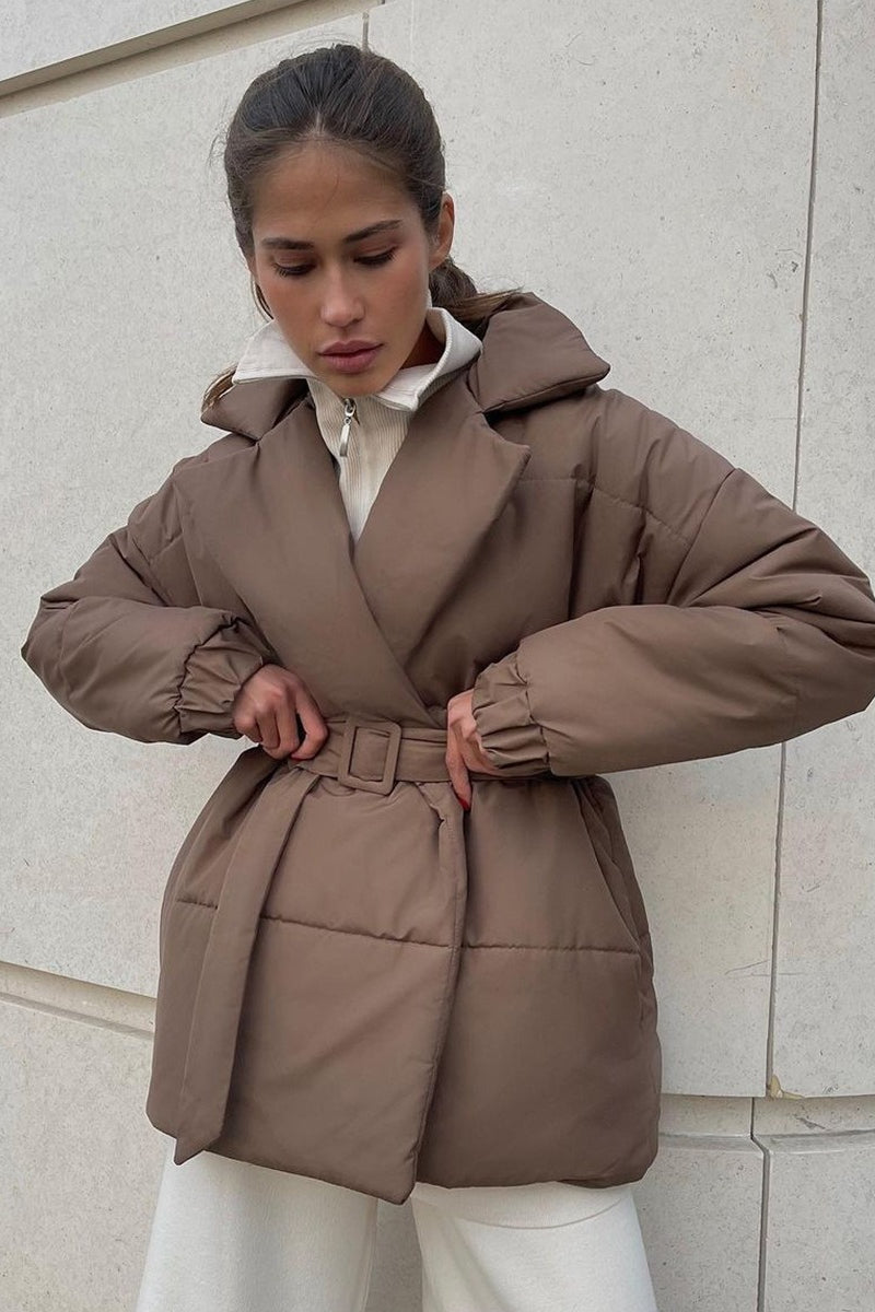 Structured Quilted Notch Collar Coat Secondary image