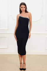 Elegant Sleeveless Crystal Embellished Formal Dress