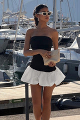 Strapless Peplum Party Dress