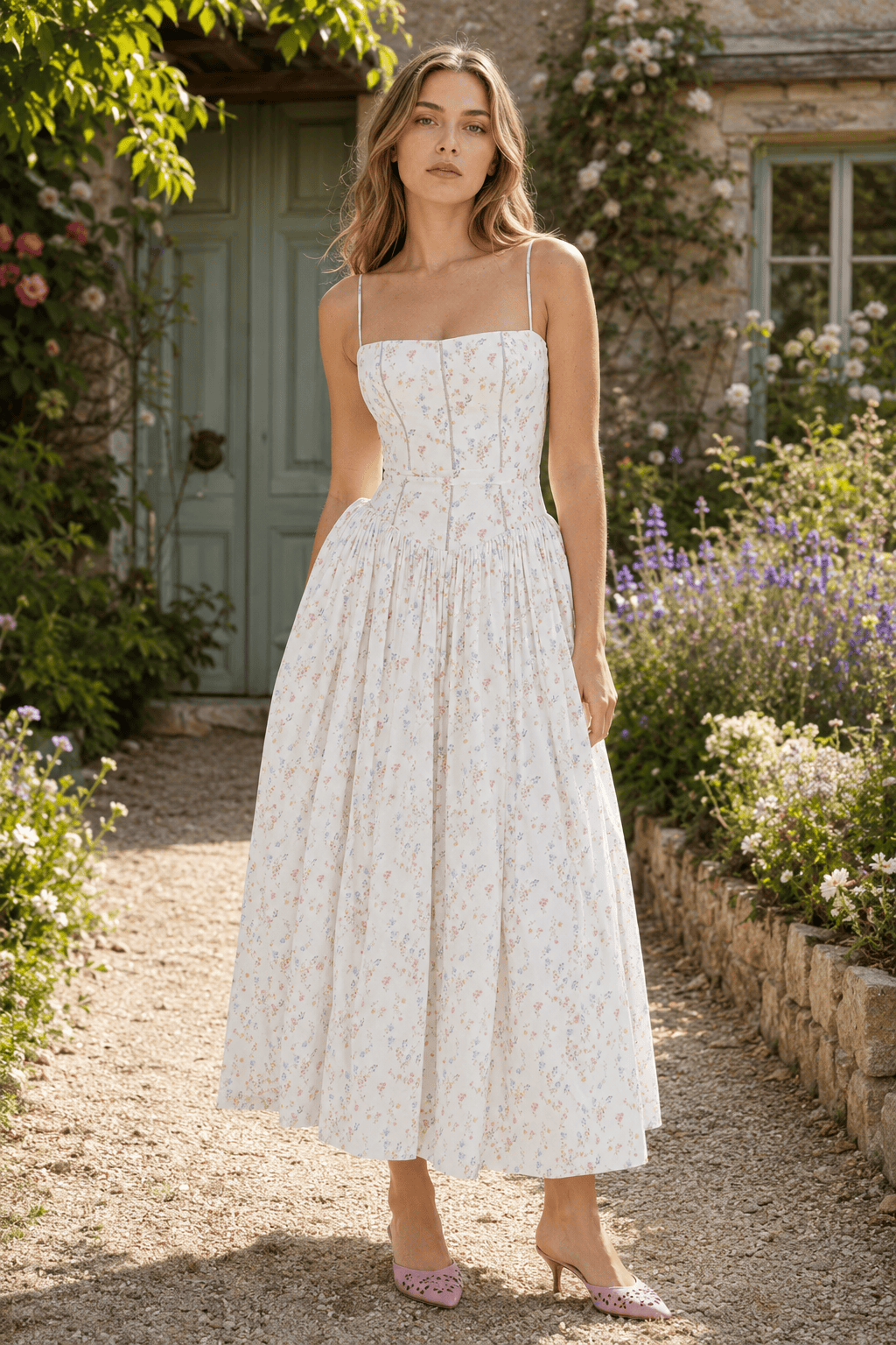 Floral Wrap A-Line Dress