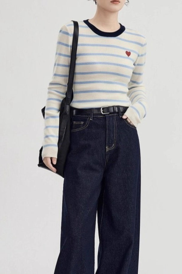 Heart Stitch Slim Fit Knit Top Secondary image