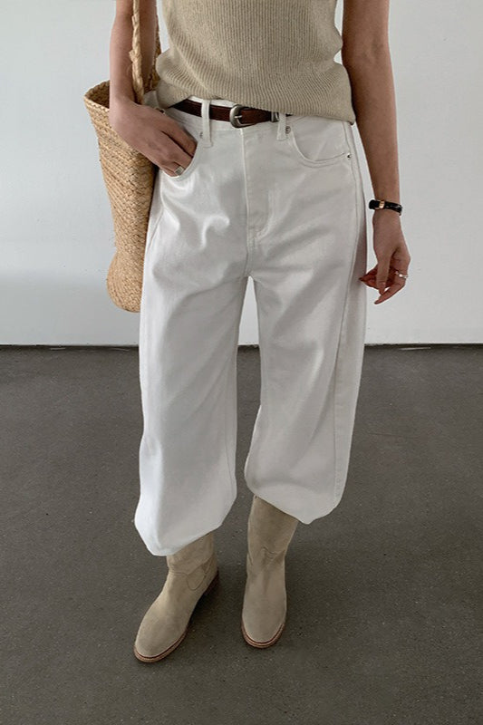 High Waist Casual Versatile Straight Denim Jeans Main image