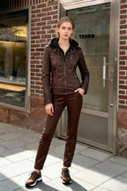 Hooded Leather Jacket