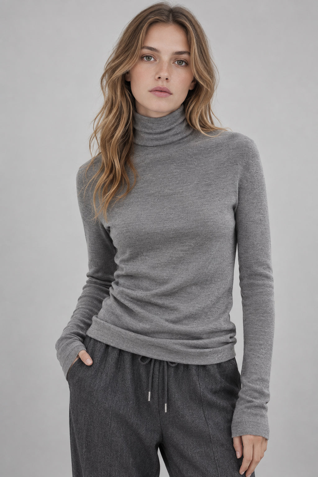Soft Wool High Neck Fitted Base Layer