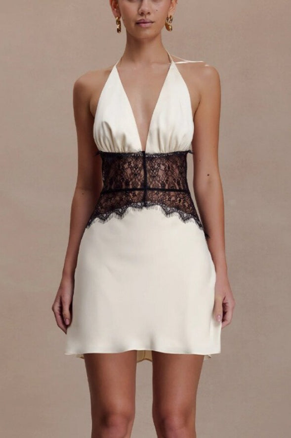 Open Back Ruched Corset Mini Dress Main image