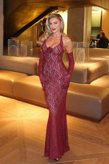 Chic Lace Insert Bodycon Slip Dress