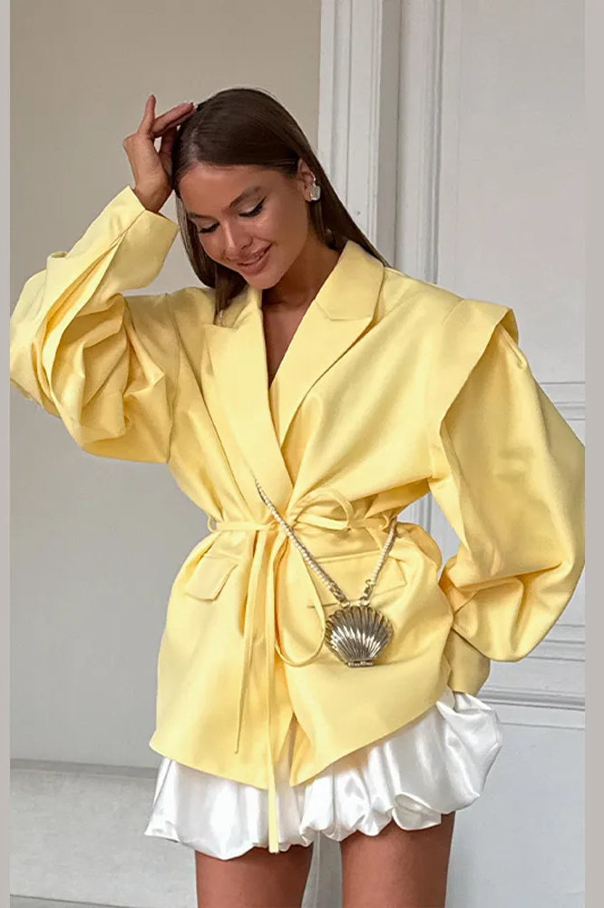 Elegant Turn-down Collar Blazer Secondary image