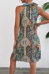 Bohemian Halter Sleeveless Pullover Boho Dress