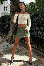 One Shoulder Long Sleeve Sweater
