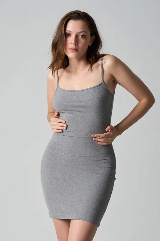 Knit Cami Breathable Stretch Tight Bodycon Dress Main image