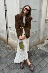 Vintage Suede Insulated Notch Lapel Coat