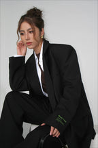 Retro Loose V-Neck Blazer