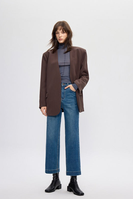Four Way Stretch Cropped Straight Jeans Main image