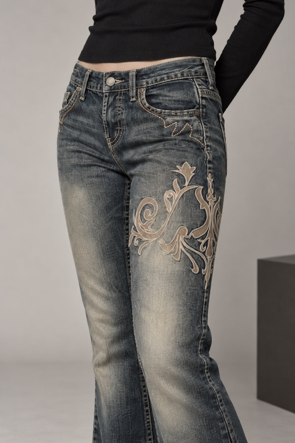 Y2K Style Vintage Denim Pants