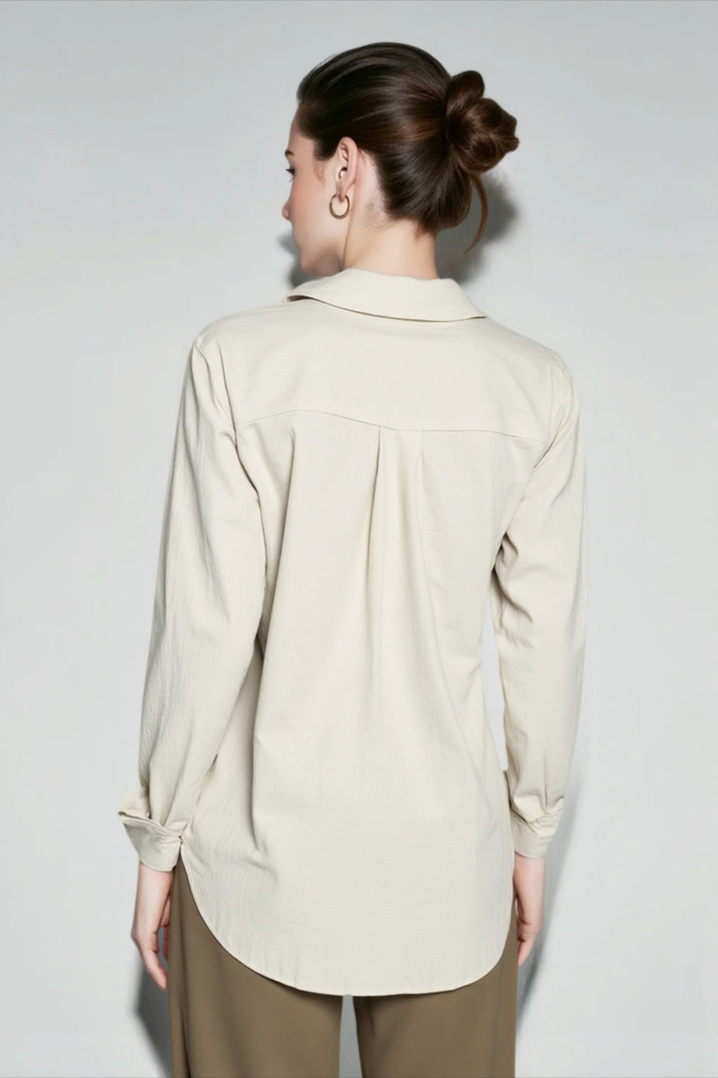 Pure Linen Textured Blouse