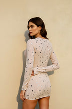 Crystal Mesh Bodycon Mini Birthday Dress