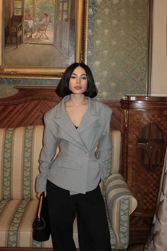 Single Button Lapel Blazer Main image