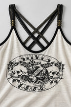 Skull Print Cami Tank Top