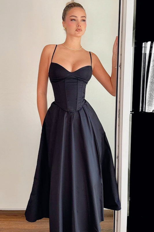 Elegant Black Slip Bodycon Birthday Dress Main image