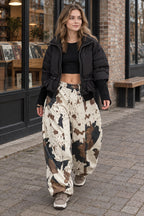 Abstract Camo Print Baggy Jeans