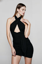 DressBetty - Summer  Halter Cross Night Club Dress