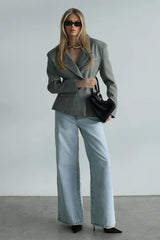 Single Button Lapel Blazer