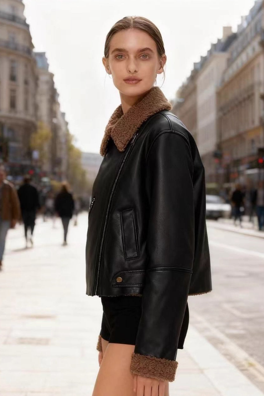 Vintage Lined Moto Style Jacket Secondary image