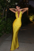 Backless Slit Maxi Dress