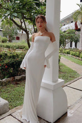 Wrap Style Off-Shoulder Mermaid Birthday Dress