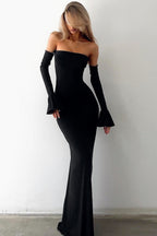 Wrap Style Off-Shoulder Mermaid Birthday Dress
