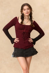 Lace Trim Graceful Strapless Corset Top