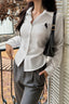 Y2K Button Front Solid Blouse