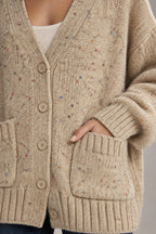 Fashionable Wool Blend Knit Cardiga