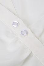 Solid Button Front Fitted T-Shirt